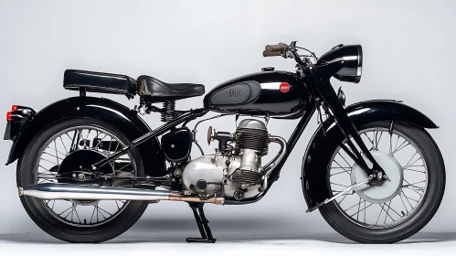Vintage Motorcycle on Display