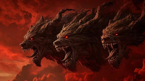 Cerberus Inspired Three-Headed Dogs