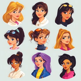 Stylized Female Characters Collection