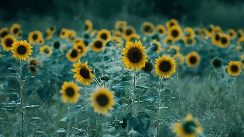 Sunlit Sunflower Meadow