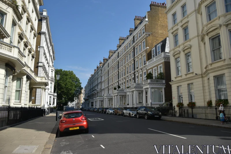 Classic City Street Scene Free Stock Photo