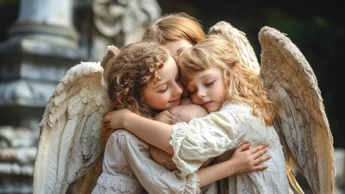 Three Angels Hugging