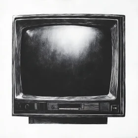 Retro TV in Black and White