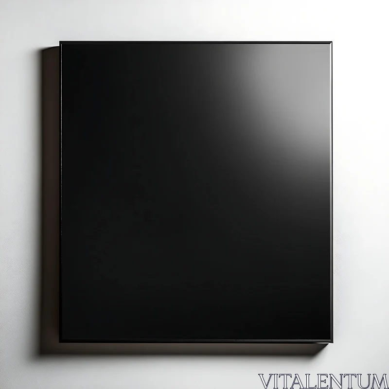 AI ART Contrast and Simplicity: Black Rectangle Art