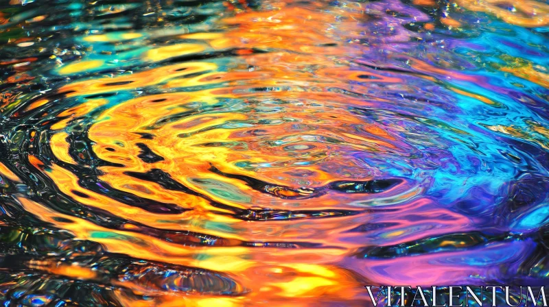 AI ART Vivid Ripple Reflections in Water