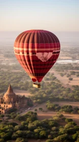 Romantic Hot Air Balloon Soars Above Bagan City