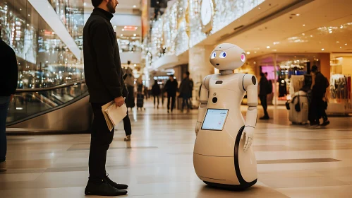 Futuristic Robot Interaction at the Mall