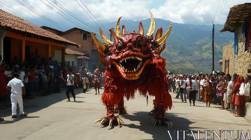 AI ART Dragon Festival Street Parade