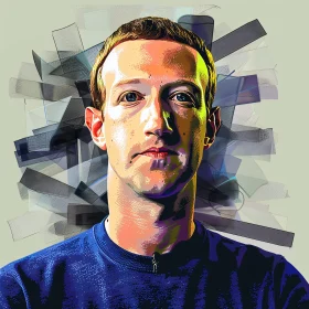 Abstract Portrait of Mark Zuckerberg