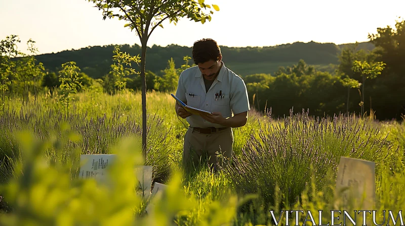 Worker in Field AI Image