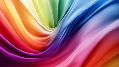 Colorful Abstract Rainbow Swirl Art