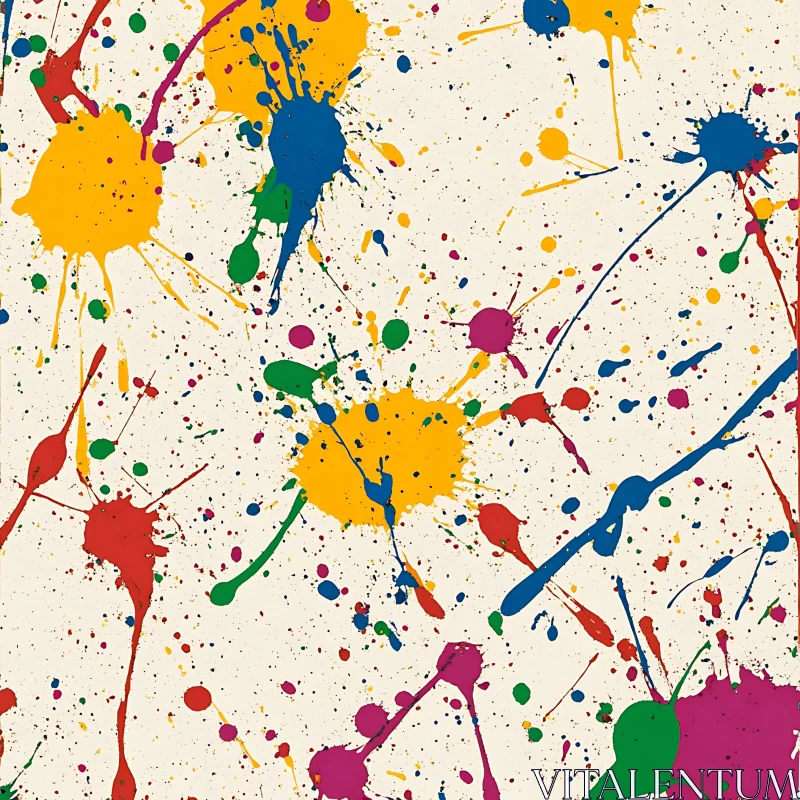 AI ART Abstract Splatter Art: A Colorful Canvas