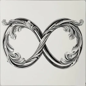 Monochrome Infinity Loop Ornament