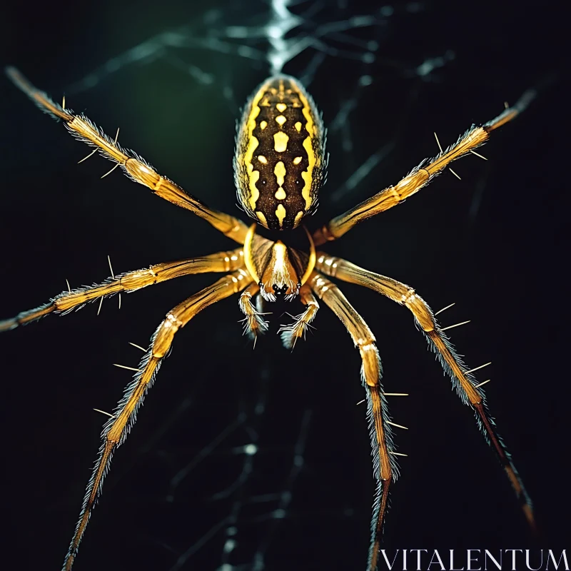 Close-up Image of a Spider in High Detail AI Image