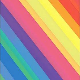 Rainbow Colored Diagonal Stripes Illustration