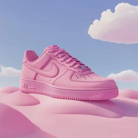 Monochrome Pink Sneaker on Cloudscape