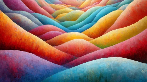 Vibrant Abstract Landscape Art