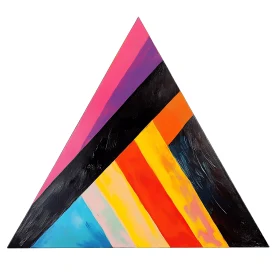 Striking Triangle: A Colorful Abstract Composition