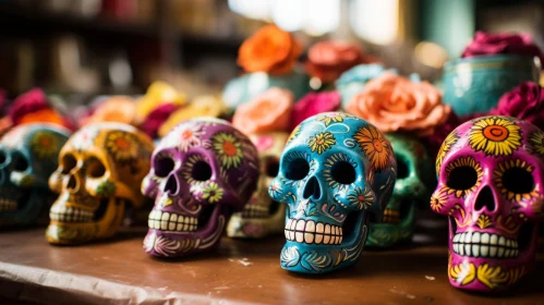 Colorful Mexican Sugar Skulls - An Artistic Display of Culture