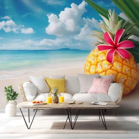 Beachfront Serenity with Tropical Fruits