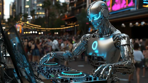 Robot DJ at Urban Music Event