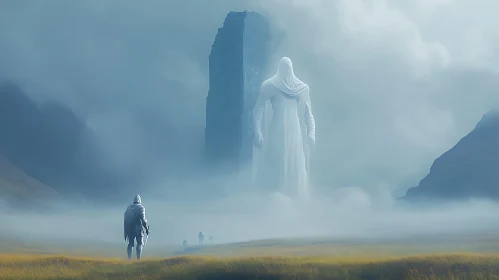 Foggy Encounter with Colossal Veiled Figure