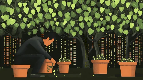 Cityscape Serenity: A Gardener's Touch