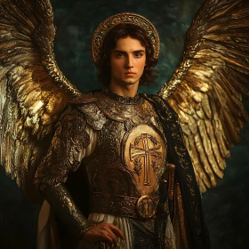 Guardian Angel with Golden Wings