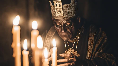 Ornate Figure in Candle Lit Setting