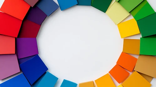 Circular Spectrum: A Colorful Swatch Composition