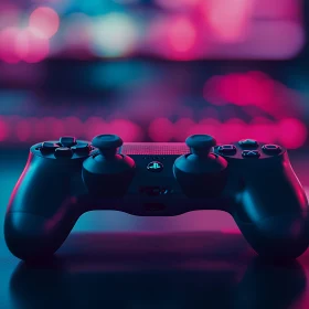 Gaming Controller in Neon Light