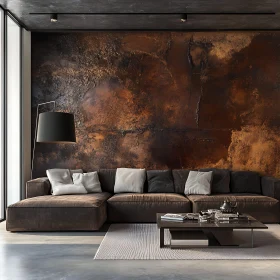 Modern Interior Design with Brown Sofa