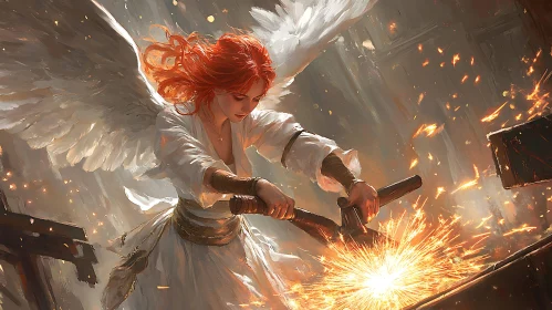 Angel Blacksmith at Work