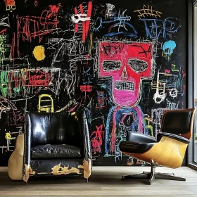 Skull Graffiti Art Interior Design