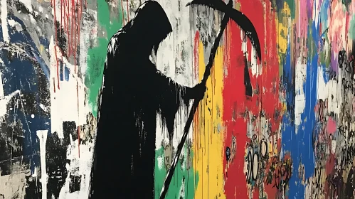 Abstract Reaper Acrylic Painting