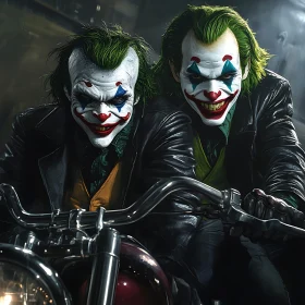 Sinister Ride: Two Jokers on a Bike