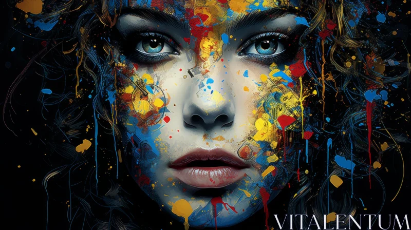 Captivating Fantasy-Inspired Female Face Poster Art AI Image