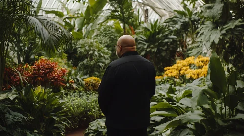 Greenhouse Serenity: A Moment in the Garden