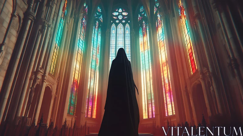 Cathedral Silhouette AI Image