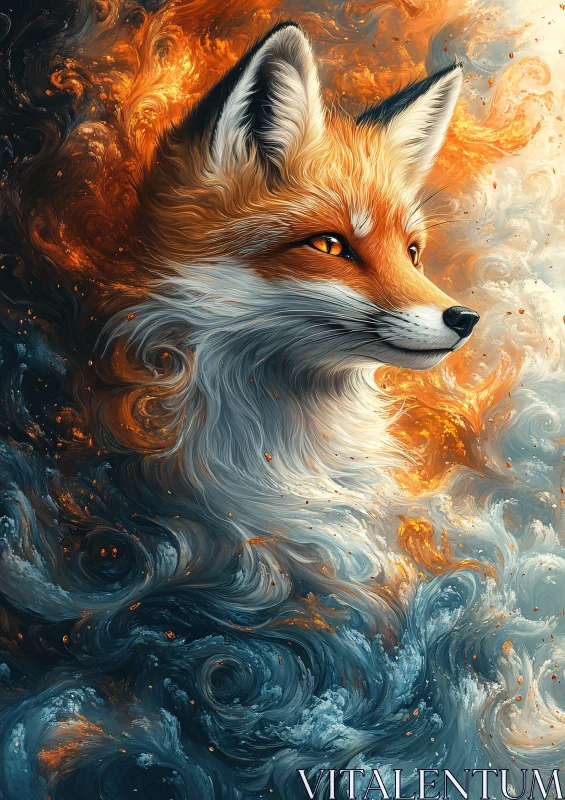 Fox in a Dreamlike State AI Image