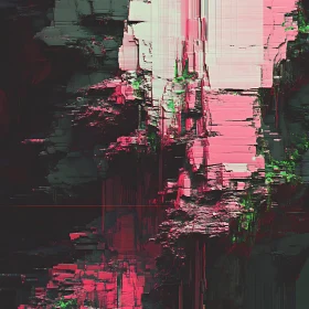 Colorful Glitch Abstract Art