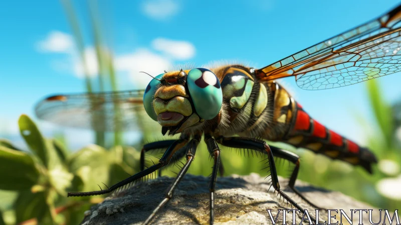 3D Rendered Characterful Dragonfly Portrait AI Image