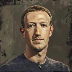 Artistic Representation of Mark Zuckerberg