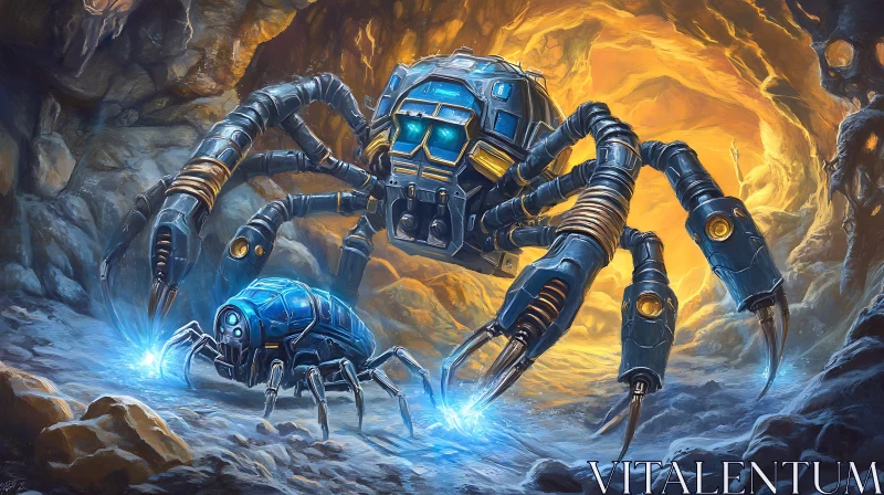 AI ART Robotic Arachnids Digital Painting