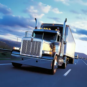 Semi-Truck on the Open Road