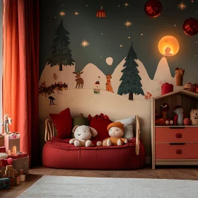 Cozy Winter Themed Kids Room