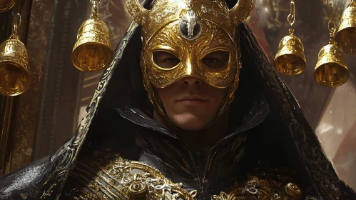 Ornate Golden Masked Figure