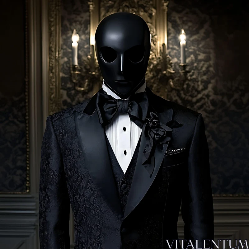 AI ART Mysterious Man in Formal Wear