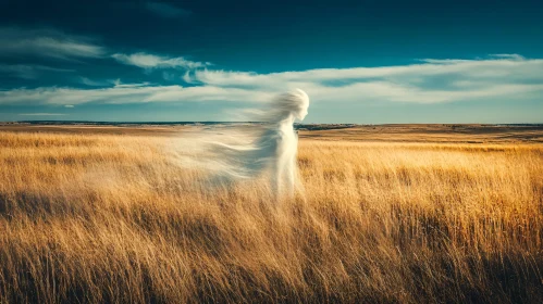 Ghostly Being Amongst the Wheat