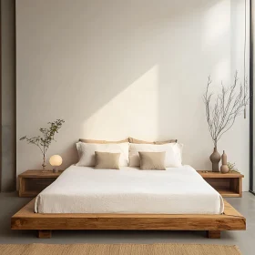 Modern Bedroom Interior with Platform Bed